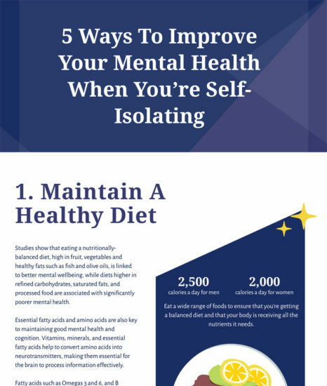 5 ways to improve your mental health when youre self isolating infographic