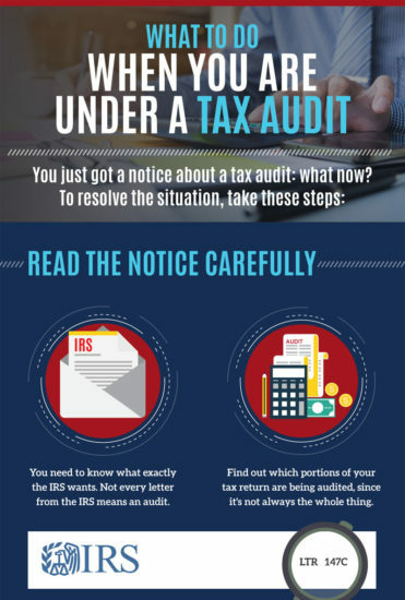 what to do when you are under a tax audit infographic